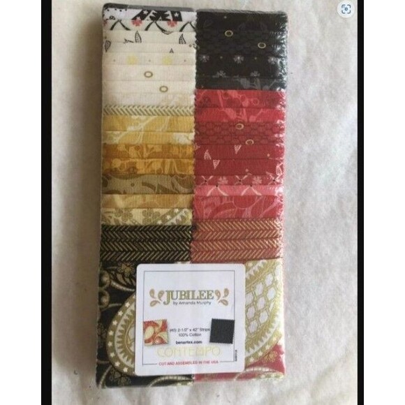 Jubilee Quilting Fabric Amanda Murphy Benartex Contempo Fabric 40, 2 1/2" Strips - Picture 1 of 2
